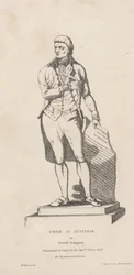 Statue of Jefferson, litho by David Michelin, 1840